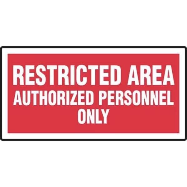 Accuform RESTRICTED AREA SAFETY SIGN AUTHORIZED MADM972VS - main